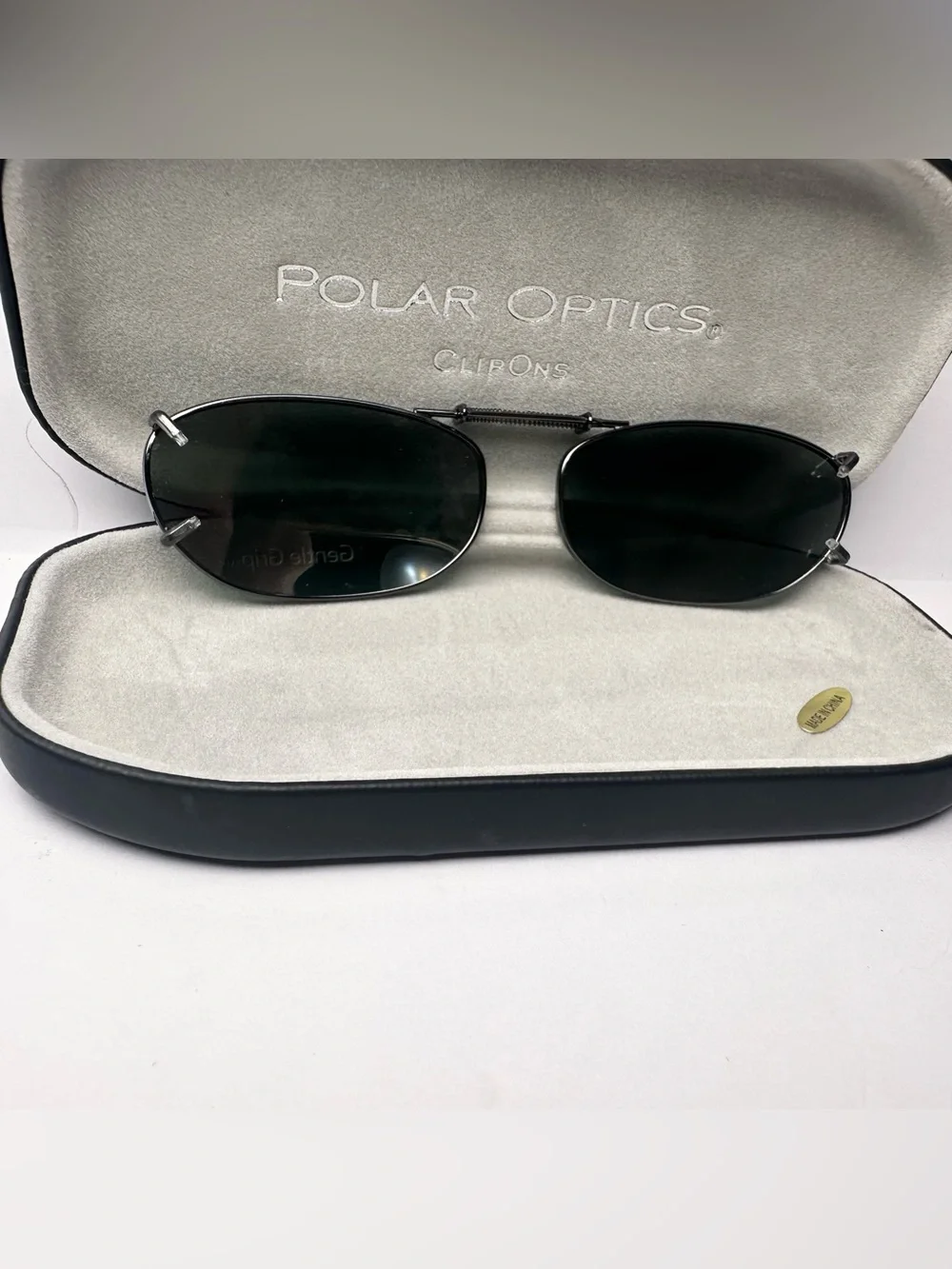 Polar Optics Clip-On Polarized Sunglasses Expandable Scratch Resist Rectangle